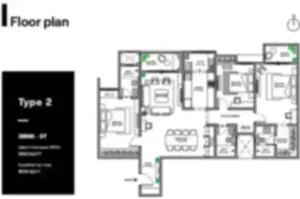 Assetz Summit 3 BHK Type 2 Floor Plan